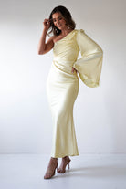 Sylvana Silky Maxi Dress | Yellow - Oh Hello Clothing