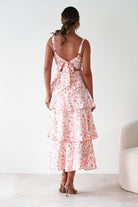 Emily Floral Ruffle Maxi Dress | Orange Print | Oh Hello Clothing | 6