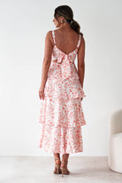 Emily Floral Ruffle Maxi Dress | Orange Print | Oh Hello Clothing | 6