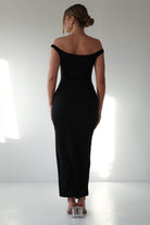 Glenda Contrast Bodycon Midaxi | Black | Oh Hello Clothing | XS (6)