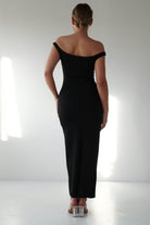 Glenda Contrast Bodycon Midaxi | Black | Oh Hello Clothing | XS (6)