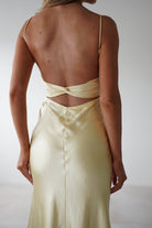 Grace Soft Satin Maxi Dress | Yellow - Oh Hello Clothing