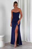 Grasie Bodycon Strapless Gown | Navy | Oh Hello Clothing | XS (6)