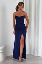 Grasie Bodycon Strapless Gown | Navy | Oh Hello Clothing | XS (6)