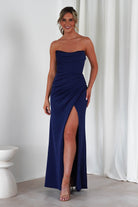 Grasie Bodycon Strapless Gown | Navy | Oh Hello Clothing | XS (6)
