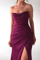 Grasie Bodycon Strapless Gown | Wine | Oh Hello Clothing | XS (6)