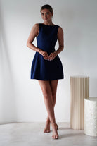 Hannah Structured Mini Dress | Navy | Oh Hello Clothing | XS (6)