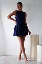 Hannah Structured Mini Dress | Navy | Oh Hello Clothing | XS (6)