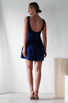 Hannah Structured Mini Dress | Navy | Oh Hello Clothing | XS (6)