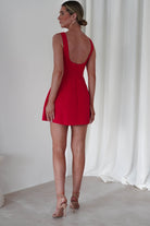 Hannah Structured Mini Dress | Red | Oh Hello Clothing | XS (6)