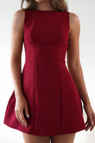 Hannah Structured Mini Dress | Wine | Oh Hello Clothing | XS (6)