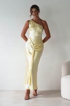 Harissa Soft Satin Maxi Dress | Yellow | Oh Hello Clothing | XS (6)