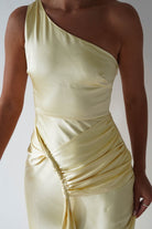 Harissa Soft Satin Maxi Dress | Yellow | Oh Hello Clothing | XS (6)