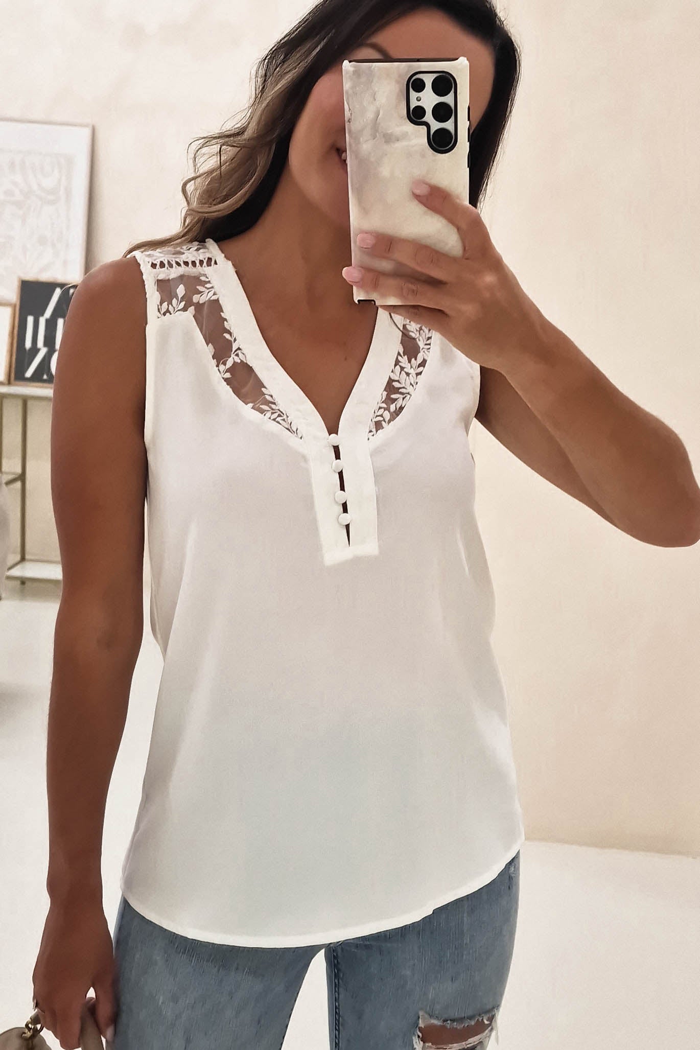 Hermie Lace Blouse | Ivory | Oh Hello Clothing | S (8)