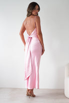 Hermie Silky Satin Maxi Dress | Pink | Oh Hello Clothing | XS (6)