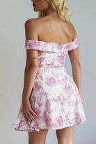 Hollie Floral Mini Dress | Pink Print | Oh Hello Clothing | XS (6)
