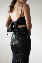 Izara Sequin Maxi Dress | Black | Oh Hello Clothing | S (8)