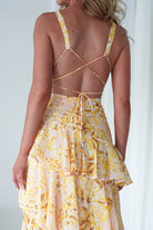 Karlie Floral Print Maxi Dress | Yellow | Oh Hello Clothing | XS (6)