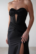 Karra Bodycon Strapless Gown | Black | Oh Hello Clothing | S (8)