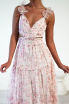 Khristina Floral Tulle Maxi Dress | Cream - Oh Hello Clothing