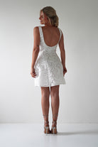 Lanie Round Neck Mini Dress | White | Oh Hello Clothing | XS (6)