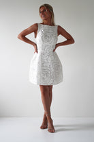 Lanie Round Neck Mini Dress | White | Oh Hello Clothing | XS (6)