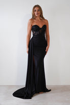 Lavelle Glitter Bodycon Gown | Black | Oh Hello Clothing | XS (6)