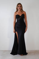 Lavelle Glitter Bodycon Gown | Black | Oh Hello Clothing | XS (6)