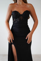 Lavelle Glitter Bodycon Gown | Black | Oh Hello Clothing | XS (6)