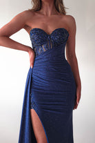 Lavelle Glitter Bodycon Gown | Navy | Oh Hello Clothing | XS (6)