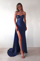 Lavelle Glitter Bodycon Gown | Navy | Oh Hello Clothing | XS (6)