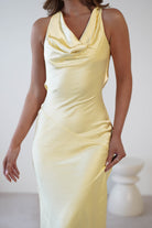 Leah Cowl Neckline Maxi Dress | Yellow | Oh Hello Clothing | XS (6)