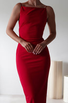 Letty Square Neck Maxi Dress | Red | Oh Hello Clothing | XS (6)