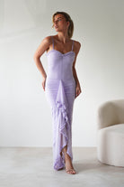Manuella Mesh Bodycon Midaxi Dress | Lilac | Oh Hello Clothing | XS (6)