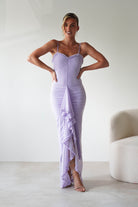 Manuella Mesh Bodycon Midaxi Dress | Lilac | Oh Hello Clothing | XS (6)