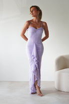 Manuella Mesh Bodycon Midaxi Dress | Lilac | Oh Hello Clothing | XS (6)