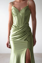 Meaghan Bodycon Gown | Lime Green | Oh Hello Clothing | S (8)