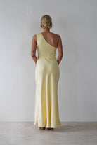 Meera Soft Matte Satin Midaxi Dress | Yellow - Oh Hello Clothing