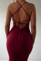 Monette Bodycon Maxi Gown | Burgundy | Oh Hello Clothing | XS (6)