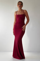Monette Bodycon Maxi Gown | Burgundy | Oh Hello Clothing | XS (6)