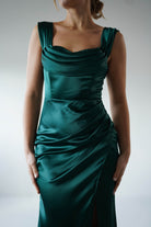 Monica Off The Shoulder Gown | Emerald Green | Oh Hello Clothing | XS (6)