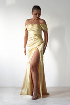 Monica Off The Shoulder Gown | Yellow - Oh Hello Clothing