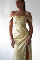 Monica Off The Shoulder Gown | Yellow - Oh Hello Clothing