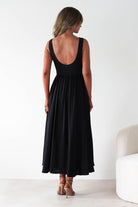 Monroe Skater Midaxi Dress | Black | Oh Hello Clothing | XS (6)