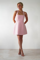 Morocco Halterneck Mini Dress | Pink - Oh Hello Clothing