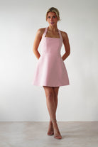 Morocco Halterneck Mini Dress | Pink - Oh Hello Clothing