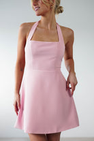 Morocco Halterneck Mini Dress | Pink - Oh Hello Clothing