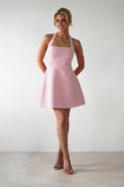 Morocco Halterneck Mini Dress | Pink - Oh Hello Clothing