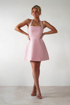 Morocco Halterneck Mini Dress | Pink - Oh Hello Clothing