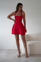 Morocco Halterneck Mini Dress | Red | Oh Hello Clothing | XS (6)
